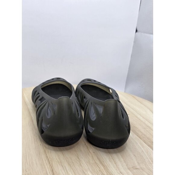 Crocs Womens Adrina III Open Toe Slip On Jelly Flats Size  8 Smoky Gray Cut Outs - Picture 6 of 9